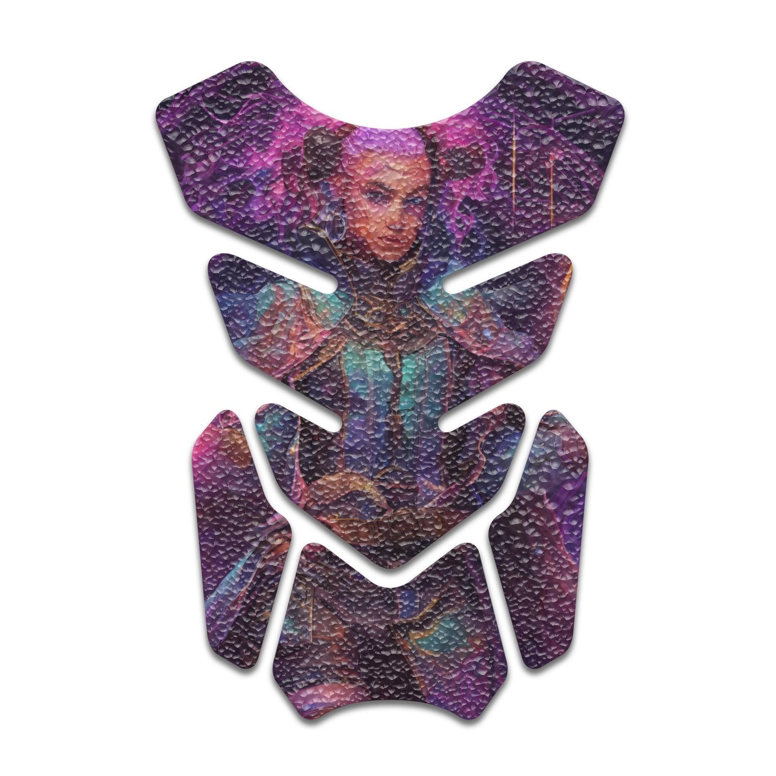 Gas Tank Sticker Motorcycle Tank Pad Protector Anti Slip Shield Neon Fantasy Art - MC Motoparts