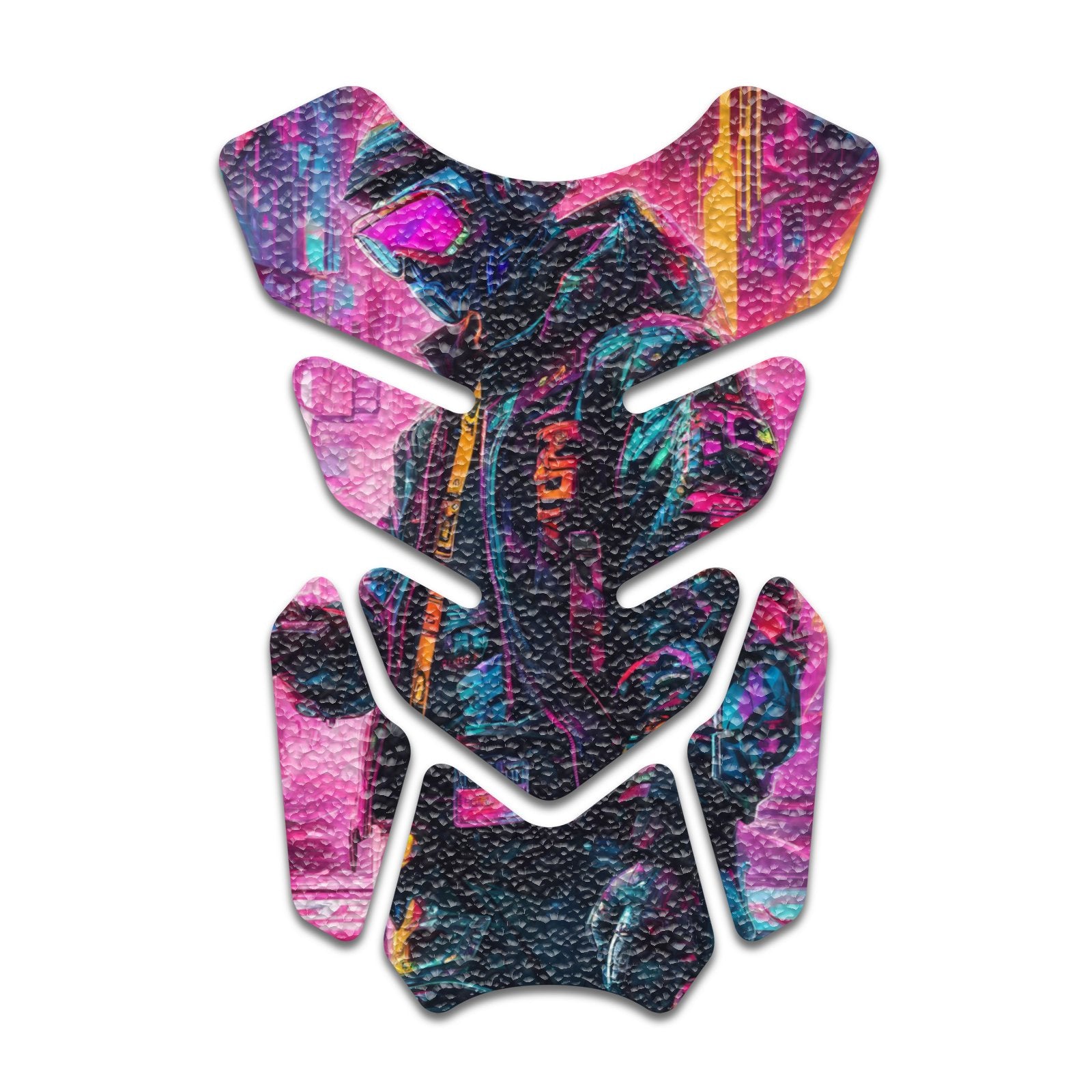 Gas Tank Sticker Motorcycle Tank Pad Protector Anti Slip Shield Neon Fantasy Art - MC Motoparts