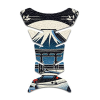 Gas Tank Sticker Motorcycle Tank Pad Protector Anti Slip Fish Bone Japanese Sci Fi - MC Motoparts