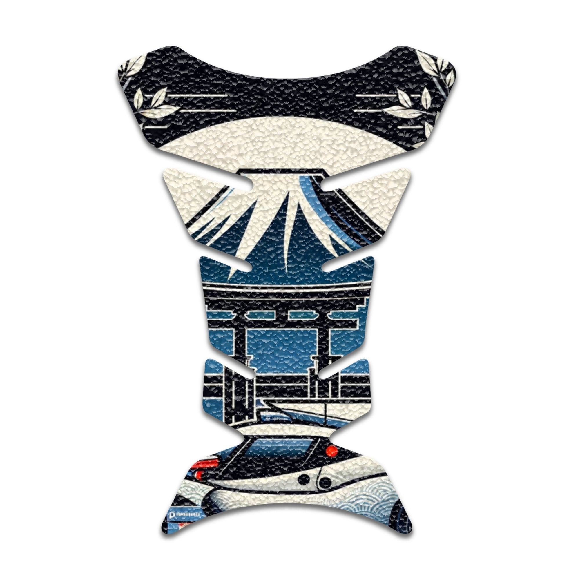 Gas Tank Sticker Motorcycle Tank Pad Protector Anti Slip Fish Bone Japanese Sci Fi - MC Motoparts