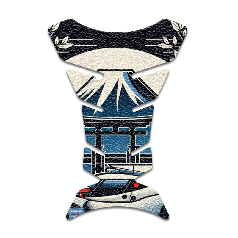 Gas Tank Sticker Motorcycle Tank Pad Protector Anti Slip Fish Bone Japanese Sci Fi - MC Motoparts