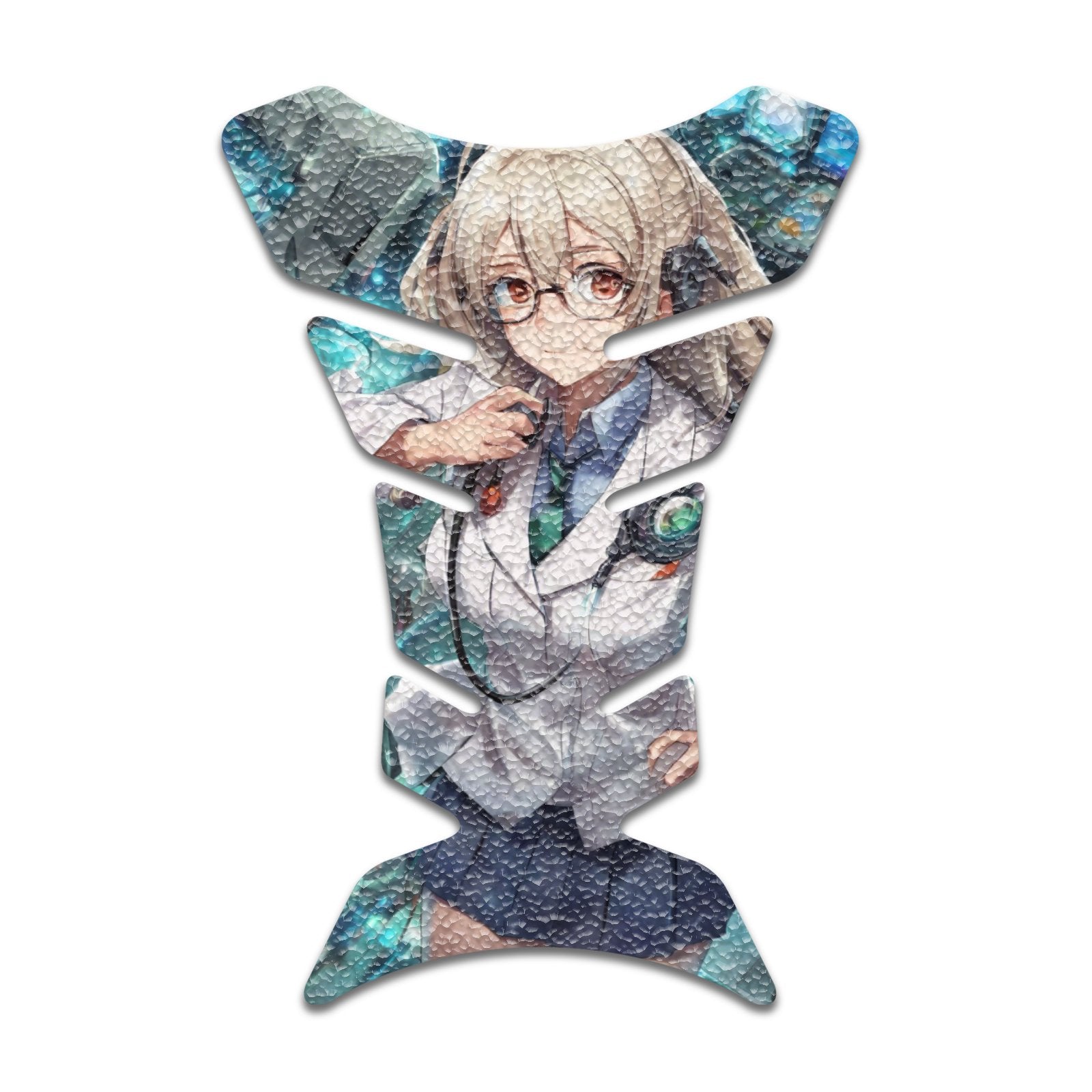 Gas Tank Sticker Motorcycle Tank Pad Protector Anti Slip Fish Bone Anime Artistic - MC Motoparts