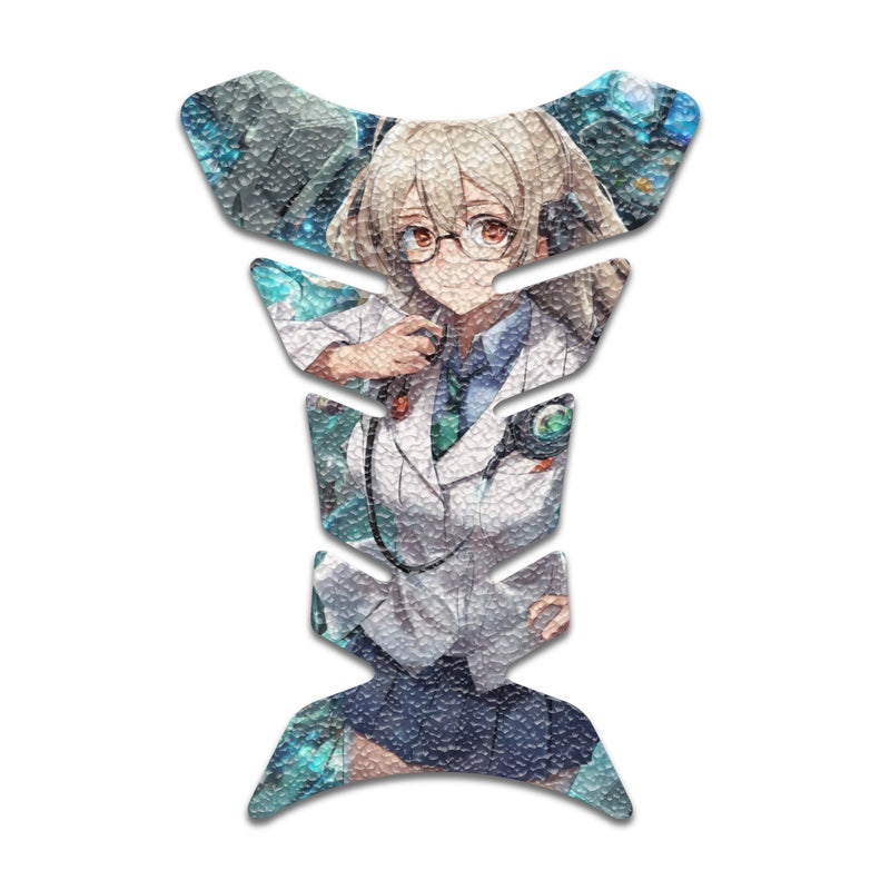 Gas Tank Sticker Motorcycle Tank Pad Protector Anti Slip Fish Bone Anime Artistic - MC Motoparts