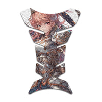 Gas Tank Sticker Motorcycle Tank Pad Protector Anti Slip Fish Bone Anime Artistic - MC Motoparts