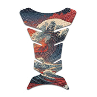 Gas Tank Sticker Motorcycle Tank Pad Protector Anti Slip Fish Bone Vintage Wave - MC Motoparts