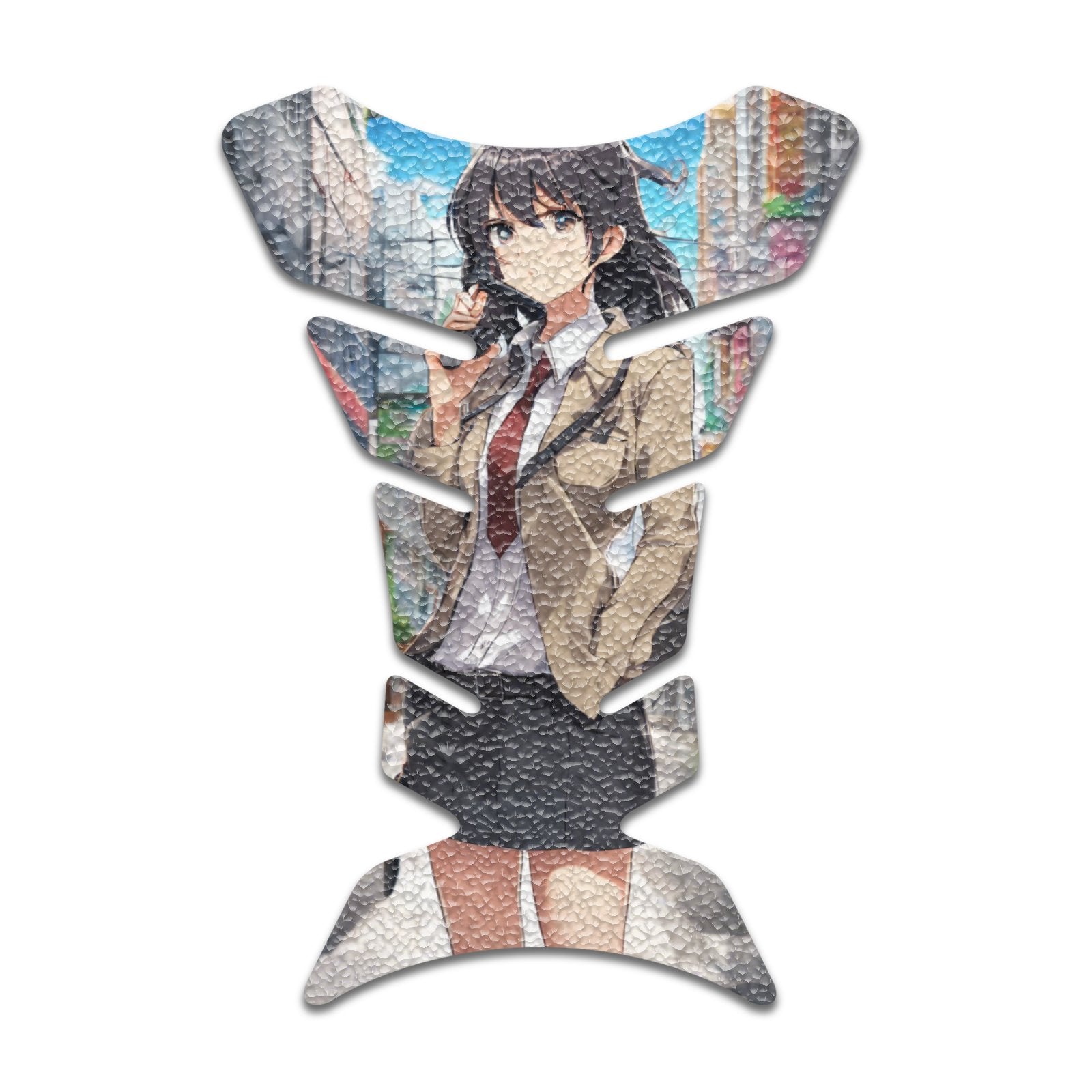 Gas Tank Sticker Motorcycle Tank Pad Protector Anti Slip Fish Bone Anime Artistic - MC Motoparts