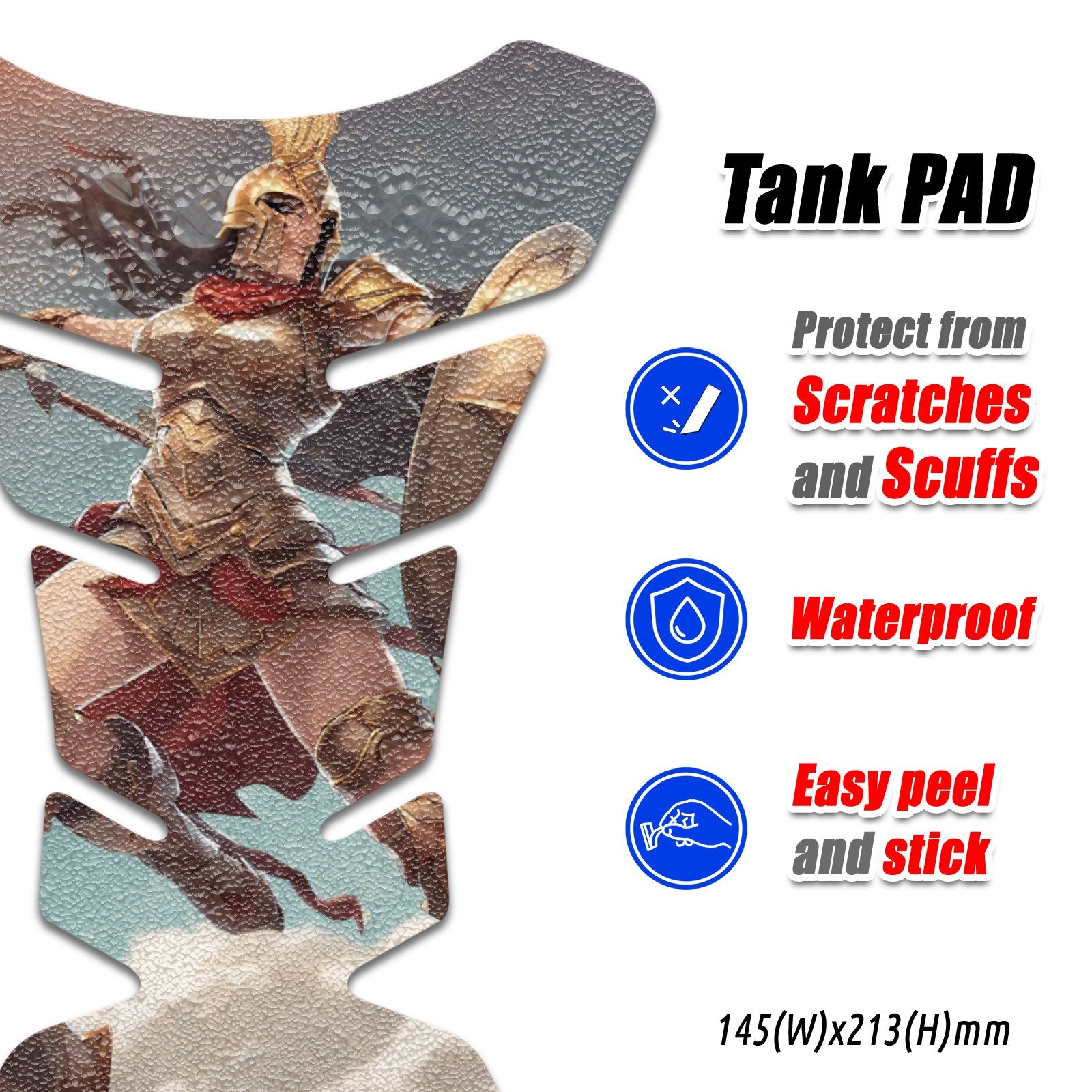 Gas Tank Sticker Motorcycle Tank Pad Protector Anti Slip Fish Bone Vintage Wave MC Motoparts x StickerBao