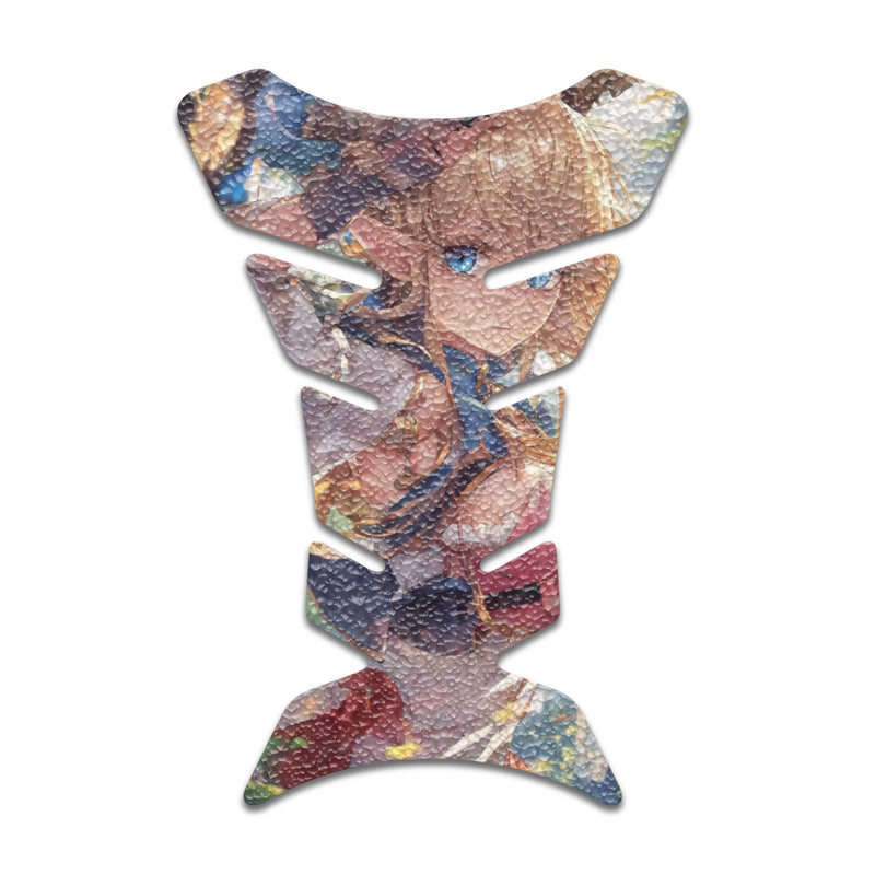 Gas Tank Sticker Motorcycle Tank Pad Protector Anti Slip Fish Bone Abstract Anime - MC Motoparts