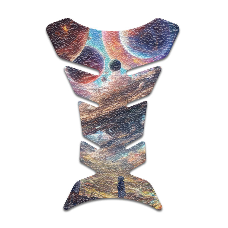 Gas Tank Sticker Motorcycle Tank Pad Protector Anti Slip Fish Bone Japanese Sci Fi - MC Motoparts