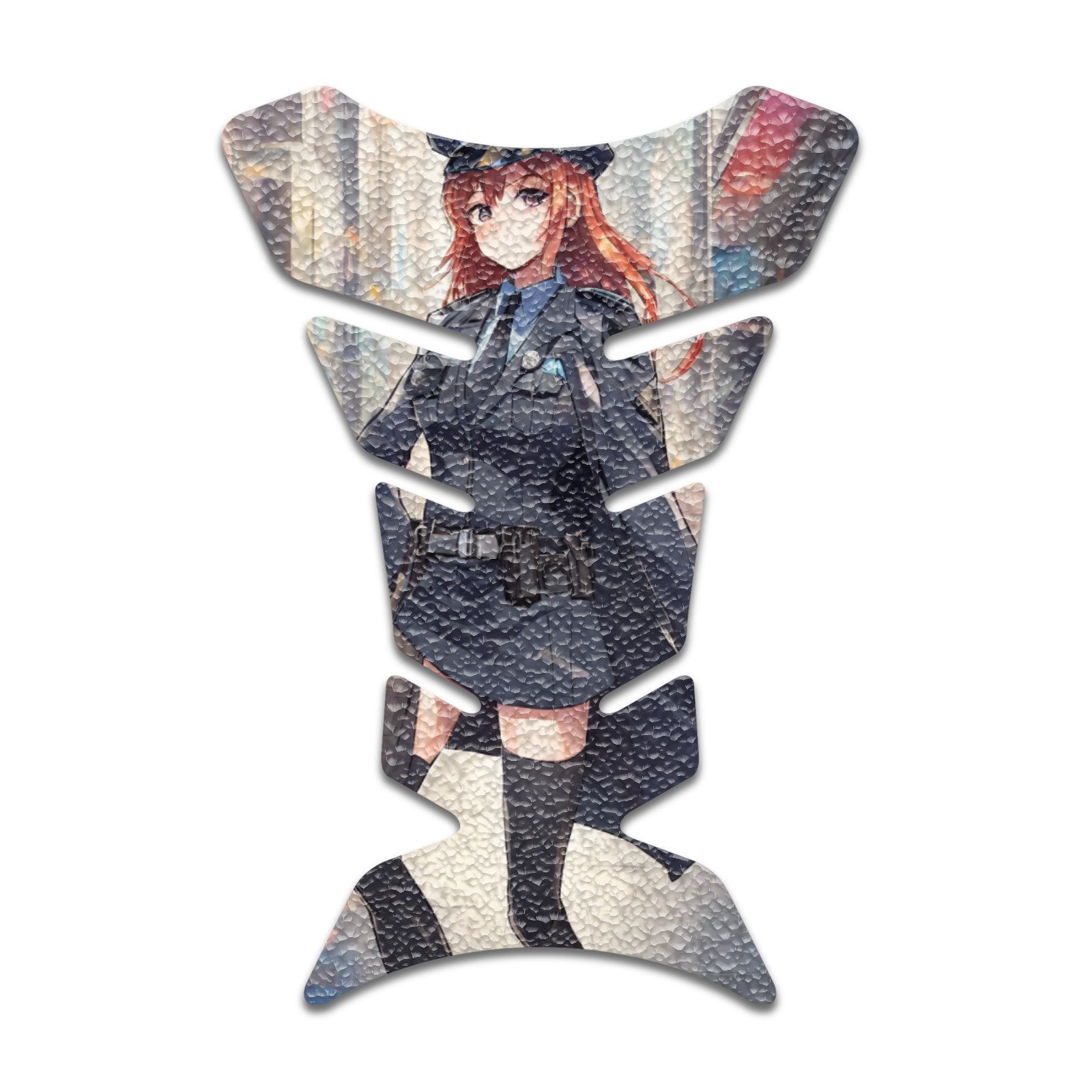 Gas Tank Sticker Motorcycle Tank Pad Protector Anti Slip Fish Bone Anime Artistic - MC Motoparts