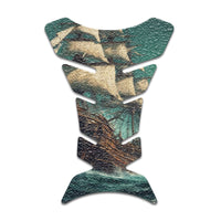 Gas Tank Sticker Motorcycle Tank Pad Protector Anti Slip Fish Bone Japanese Sci Fi - MC Motoparts