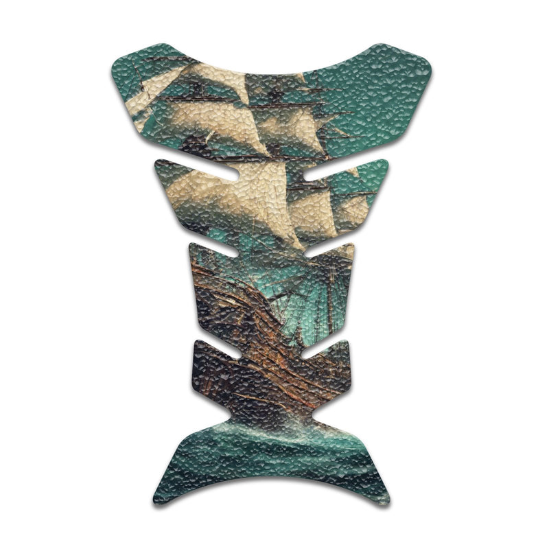 Gas Tank Sticker Motorcycle Tank Pad Protector Anti Slip Fish Bone Japanese Sci Fi - MC Motoparts