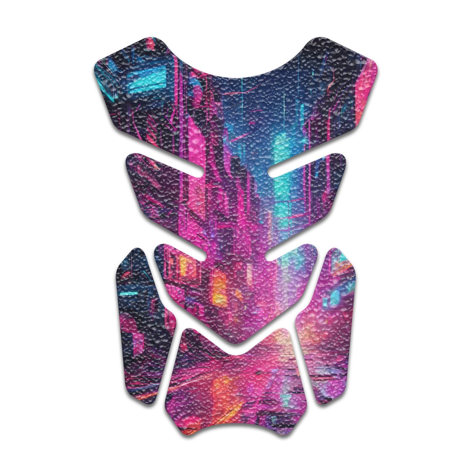 Gas Tank Sticker Motorcycle Tank Pad Protector Anti Slip Shield Neon Fantasy Art - MC Motoparts