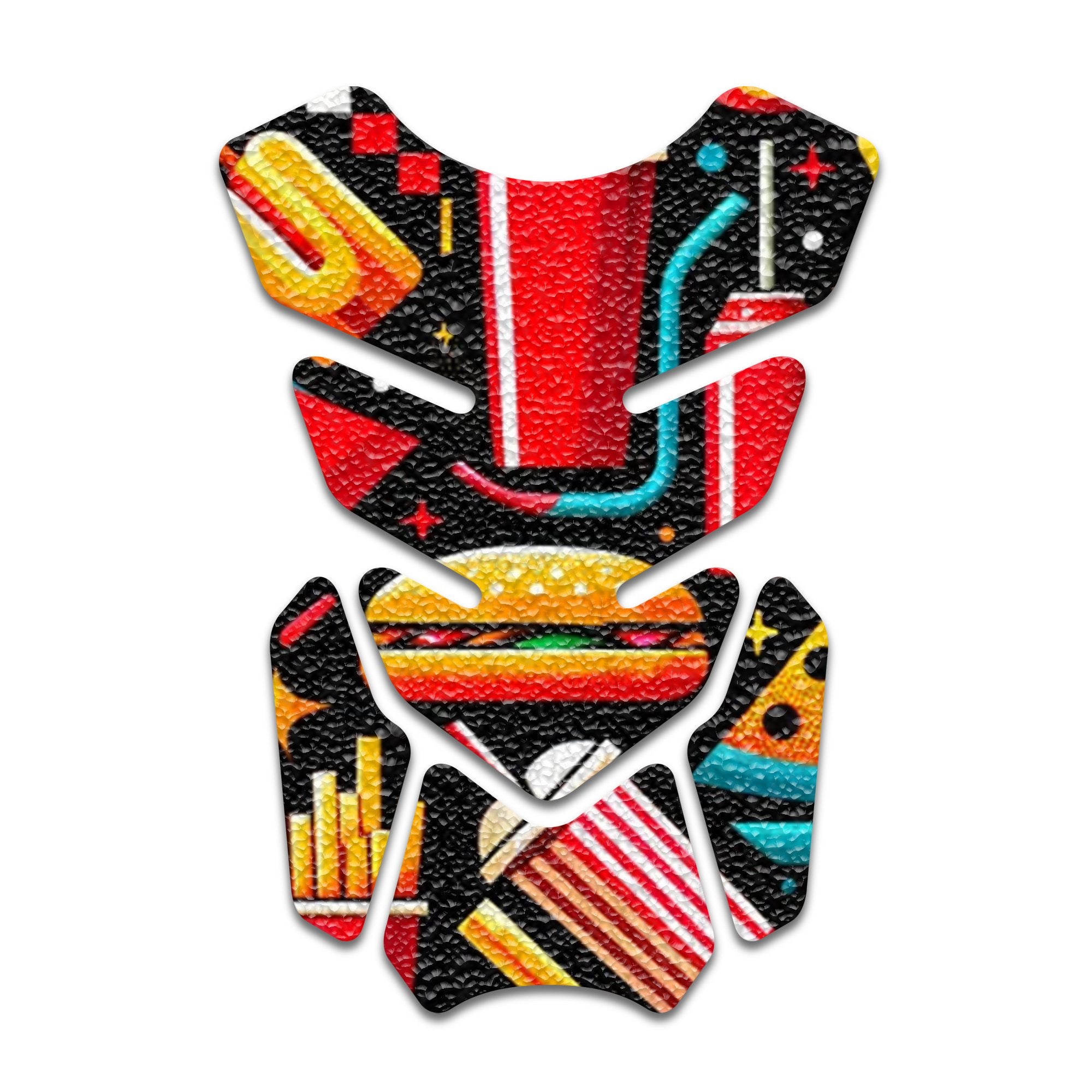 Gas Tank Sticker Motorcycle Tank Pad Protector Anti Slip Shield Vintage Wave - MC Motoparts