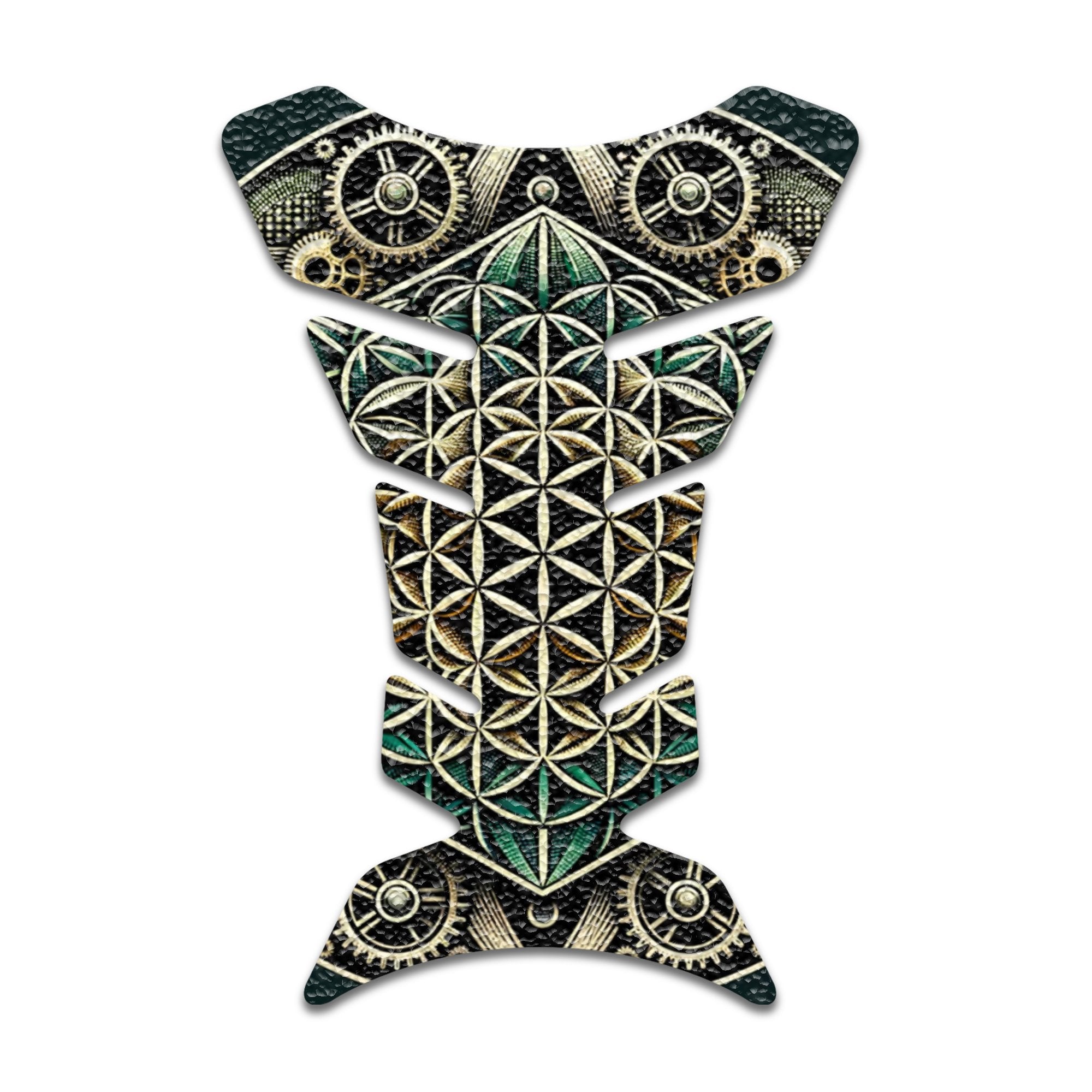 Gas Tank Sticker Motorcycle Tank Pad Protector Anti Slip Fish Bone Japanese Sci Fi - MC Motoparts