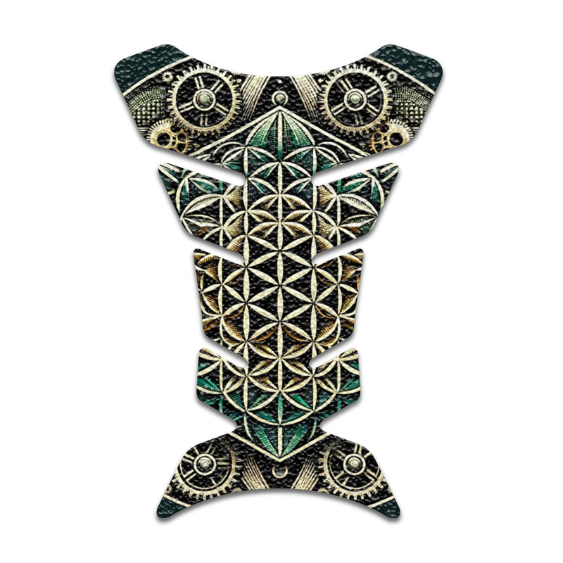 Gas Tank Sticker Motorcycle Tank Pad Protector Anti Slip Fish Bone Japanese Sci Fi - MC Motoparts