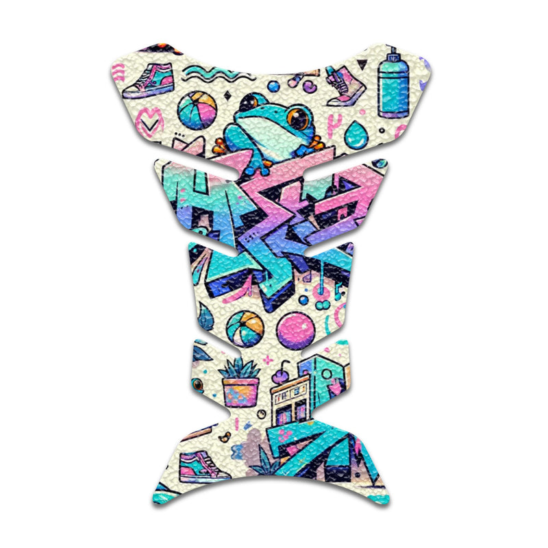 Gas Tank Sticker Motorcycle Tank Pad Protector Anti Slip Fish Bone Vintage Wave - MC Motoparts