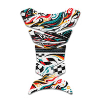 Gas Tank Sticker Motorcycle Tank Pad Protector Anti Slip Fish Bone Japanese Sci Fi - MC Motoparts