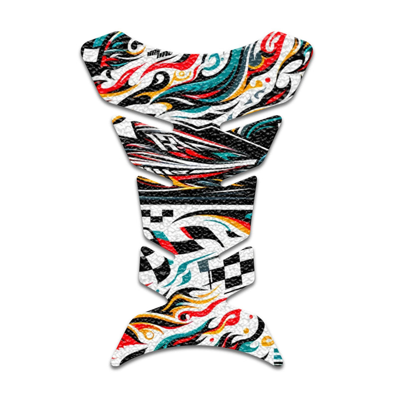 Gas Tank Sticker Motorcycle Tank Pad Protector Anti Slip Fish Bone Japanese Sci Fi - MC Motoparts