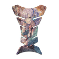 Gas Tank Sticker Motorcycle Tank Pad Protector Anti Slip Fish Bone Anime Artistic - MC Motoparts