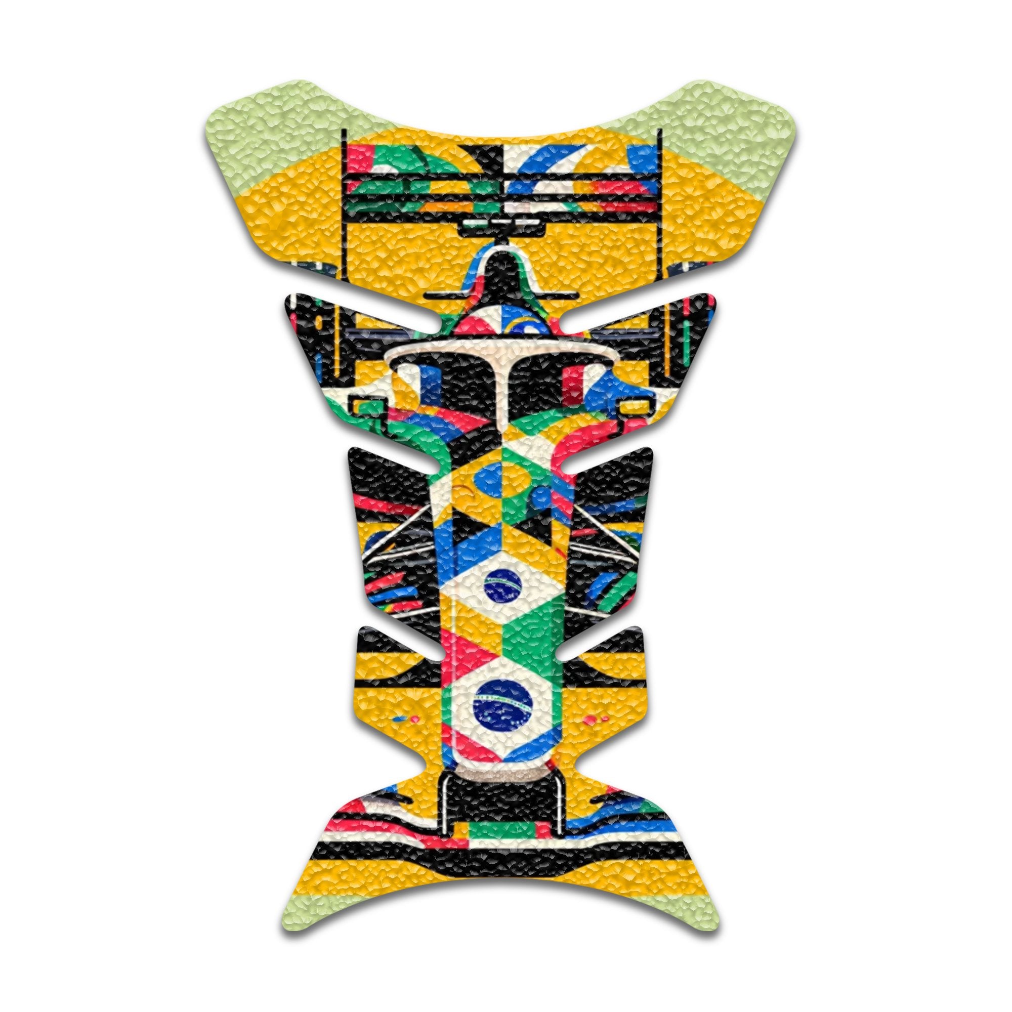 Gas Tank Sticker Motorcycle Tank Pad Protector Anti Slip Fish Bone Japanese Sci Fi - MC Motoparts