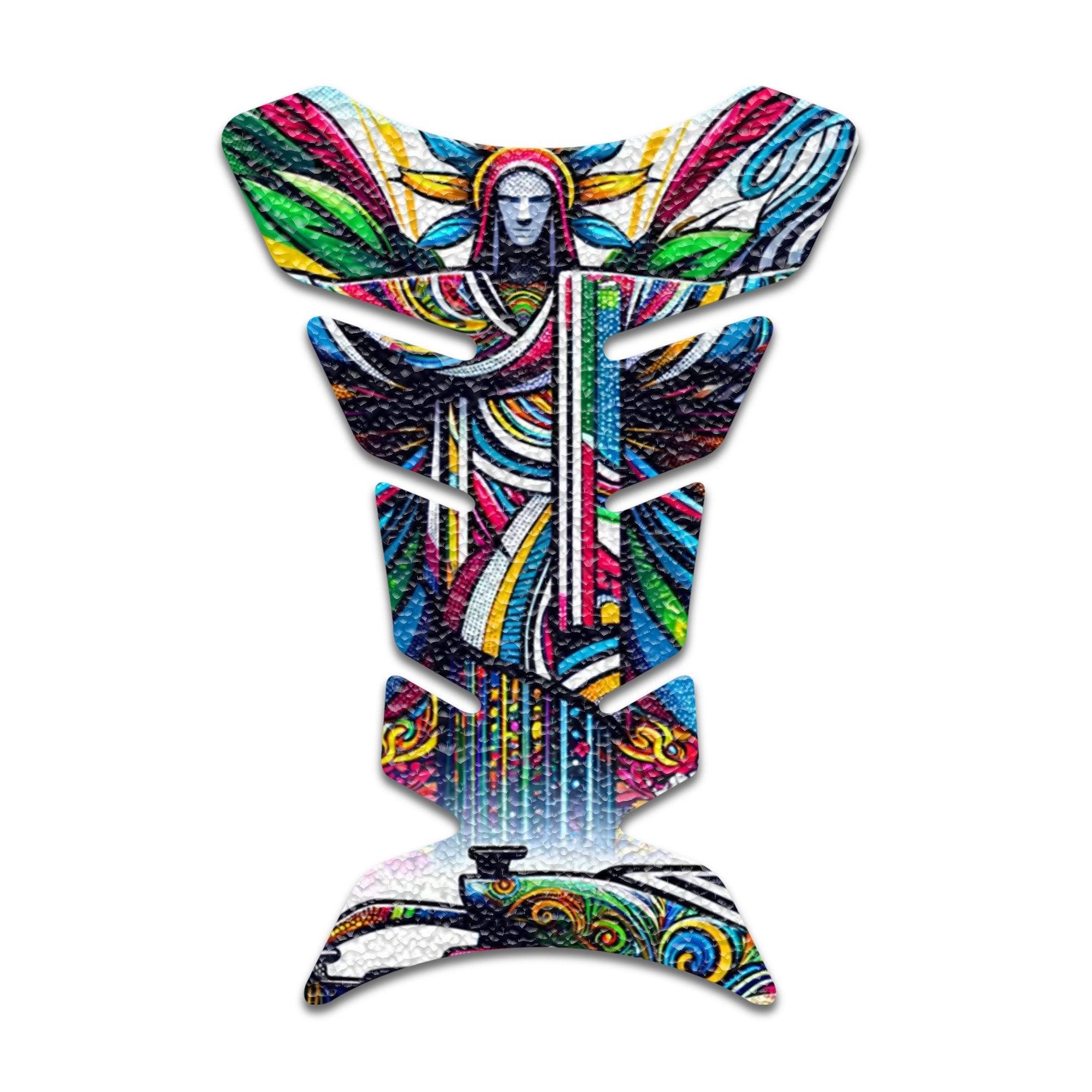 Gas Tank Sticker Motorcycle Tank Pad Protector Anti Slip Fish Bone Japanese Sci Fi - MC Motoparts