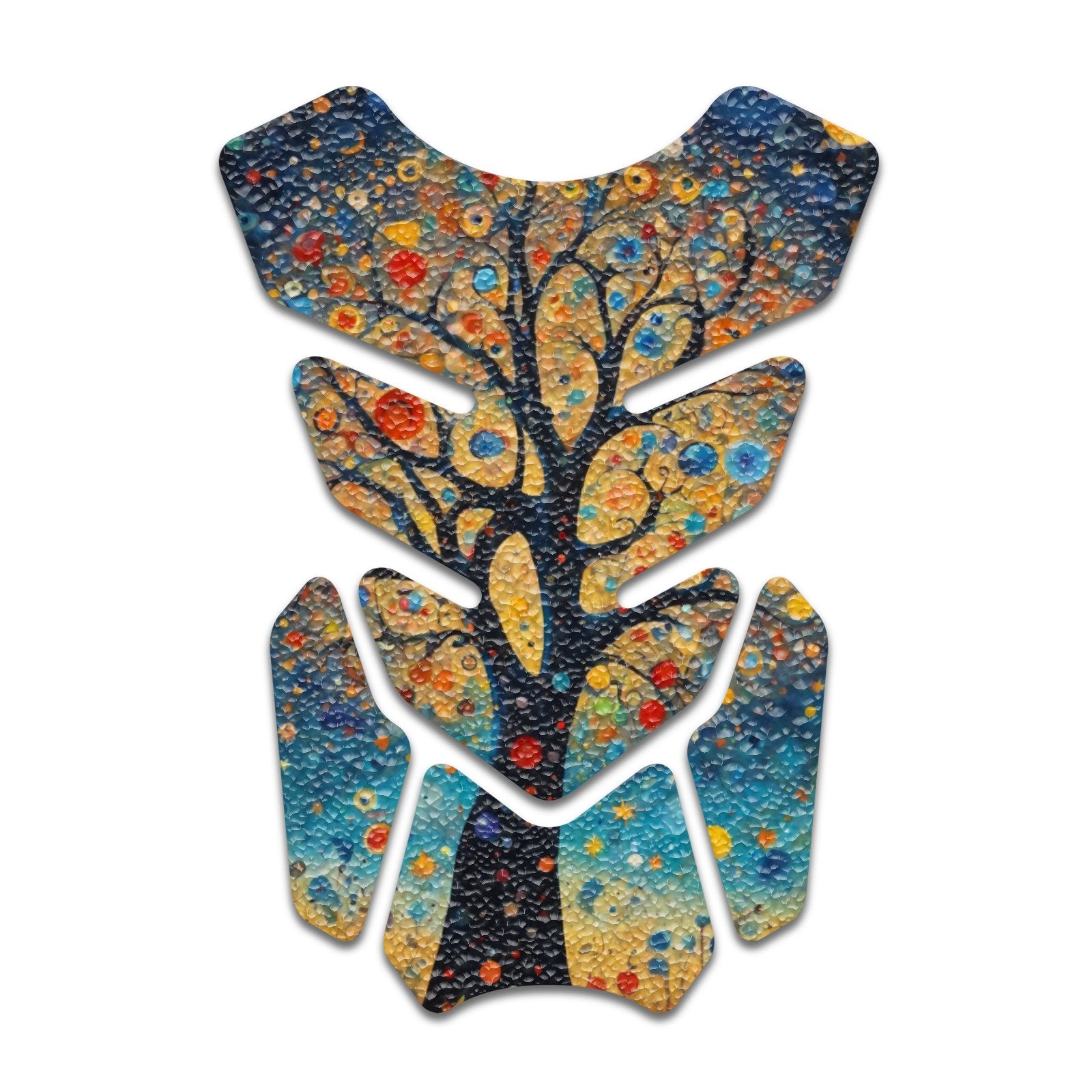 Gas Tank Sticker Motorcycle Tank Pad Protector Anti Slip Shield Vintage Wave - MC Motoparts