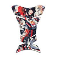 Gas Tank Sticker Motorcycle Tank Pad Protector Anti Slip Fish Bone Anime Artistic - MC Motoparts