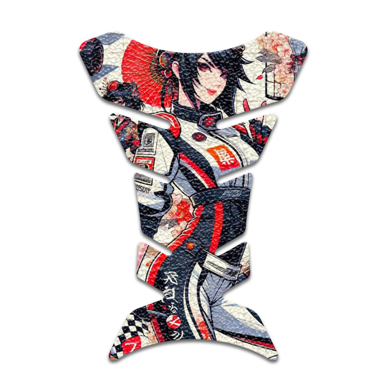 Gas Tank Sticker Motorcycle Tank Pad Protector Anti Slip Fish Bone Anime Artistic - MC Motoparts