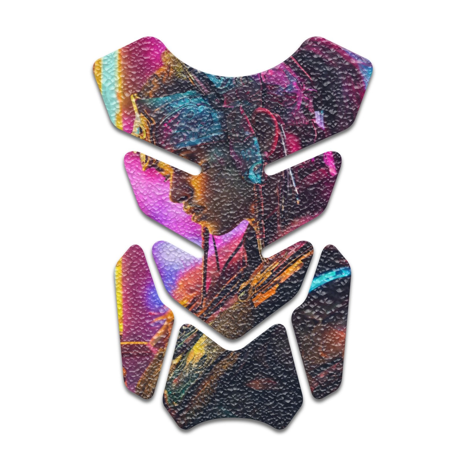 Gas Tank Sticker Motorcycle Tank Pad Protector Anti Slip Shield Neon Fantasy Art - MC Motoparts