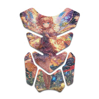 Gas Tank Sticker Motorcycle Tank Pad Protector Anti Slip Shield Neon Fantasy Art - MC Motoparts