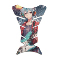 Gas Tank Sticker Motorcycle Tank Pad Protector Anti Slip Fish Bone Anime Artistic - MC Motoparts