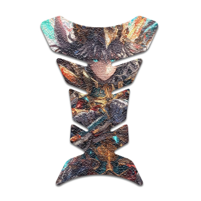 Gas Tank Sticker Motorcycle Tank Pad Protector Anti Slip Fish Bone Anime Artistic - MC Motoparts