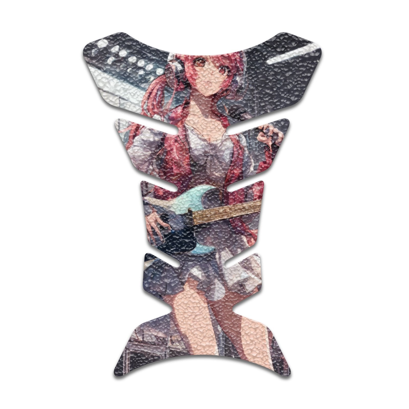 Gas Tank Sticker Motorcycle Tank Pad Protector Anti Slip Fish Bone Anime Artistic - MC Motoparts