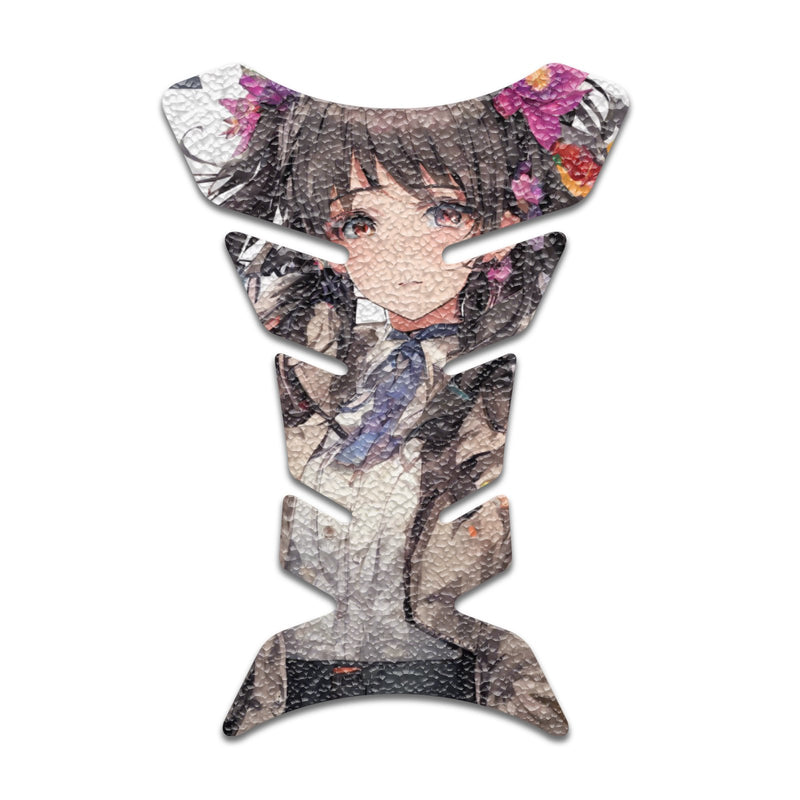 Gas Tank Sticker Motorcycle Tank Pad Protector Anti Slip Fish Bone Anime Artistic - MC Motoparts