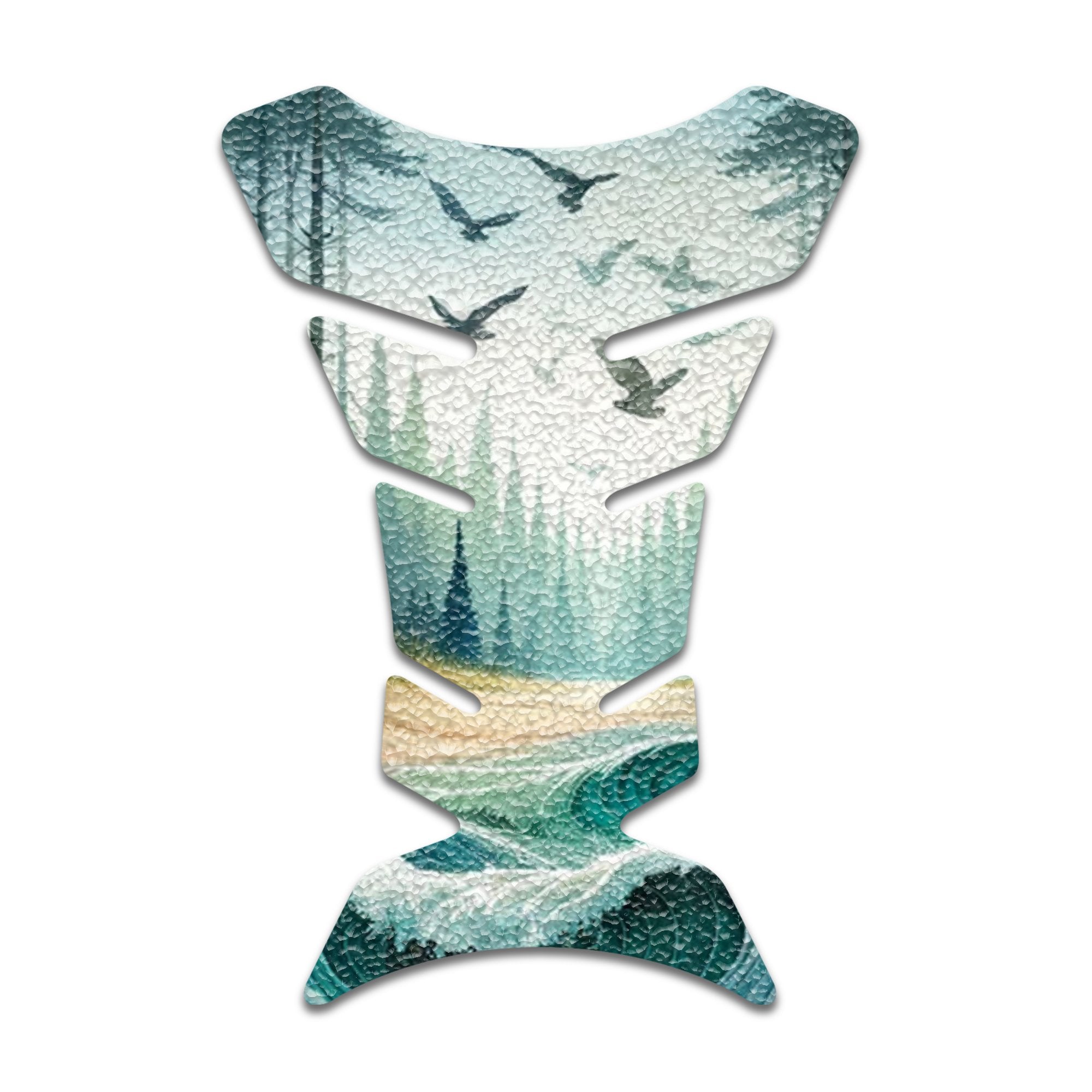 Gas Tank Sticker Motorcycle Tank Pad Protector Anti Slip Fish Bone Japanese Sci Fi - MC Motoparts