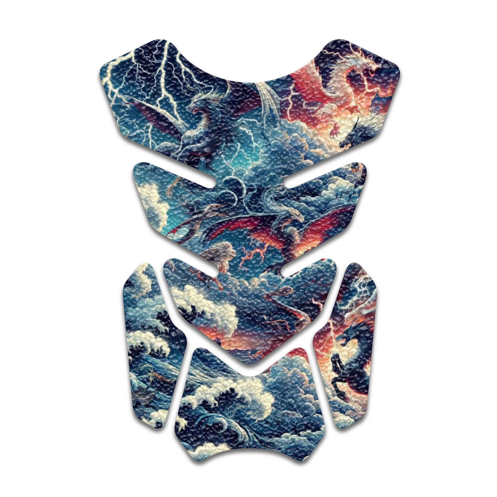 Gas Tank Sticker Motorcycle Tank Pad Protector Anti Slip Shield Neon Fantasy Art - MC Motoparts