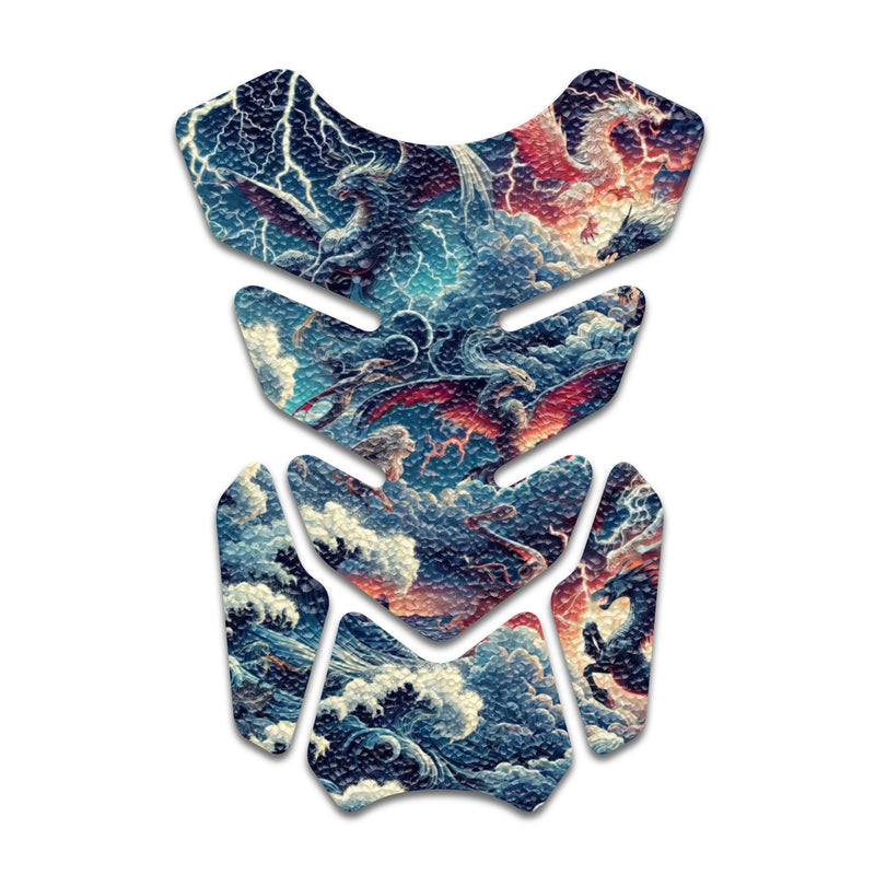 Gas Tank Sticker Motorcycle Tank Pad Protector Anti Slip Shield Neon Fantasy Art - MC Motoparts