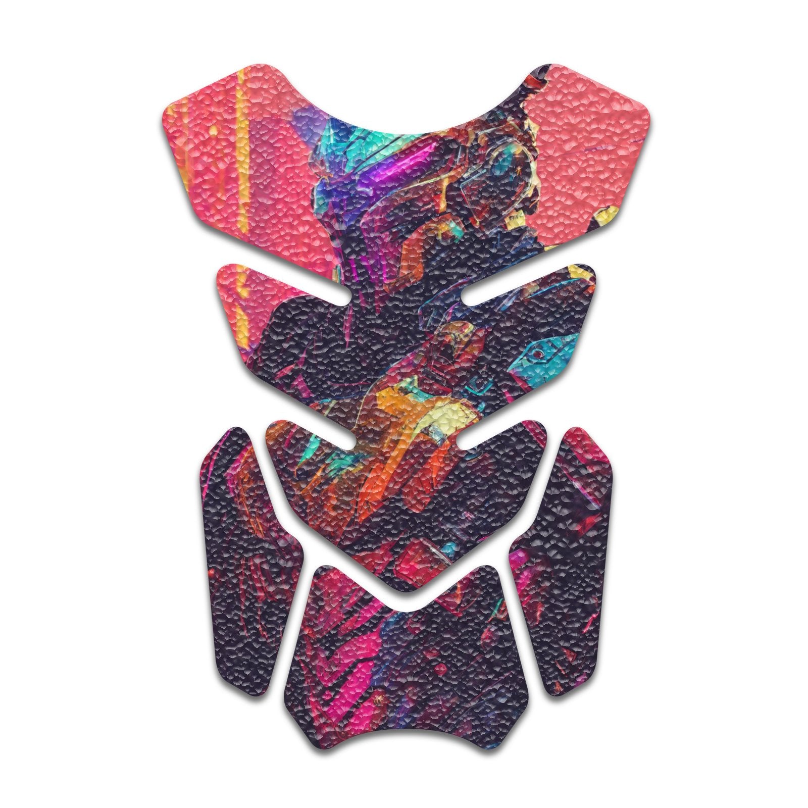 Gas Tank Sticker Motorcycle Tank Pad Protector Anti Slip Shield Neon Fantasy Art - MC Motoparts