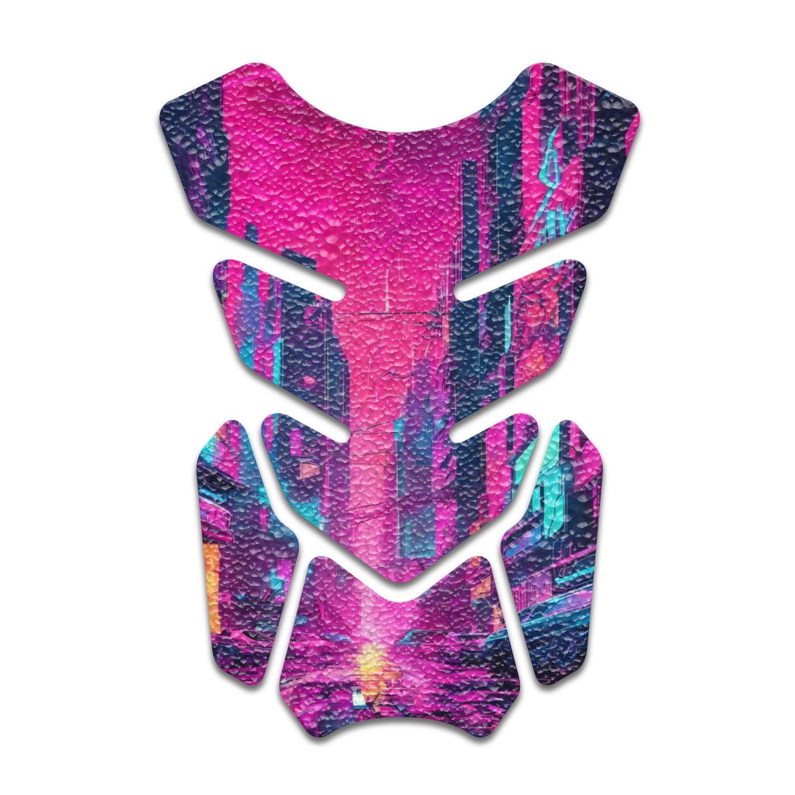 Gas Tank Sticker Motorcycle Tank Pad Protector Anti Slip Shield Neon Fantasy Art - MC Motoparts