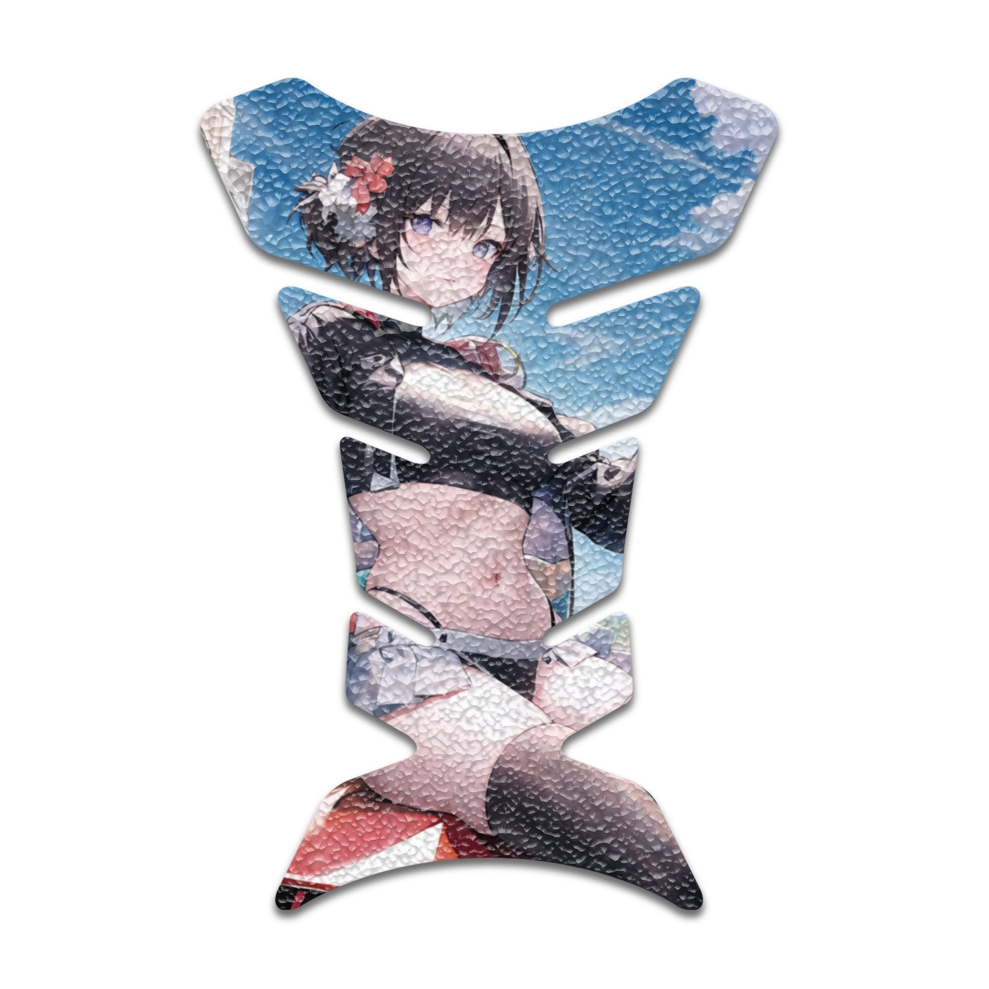 Gas Tank Sticker Motorcycle Tank Pad Protector Anti Slip Fish Bone Vintage Wave - MC Motoparts