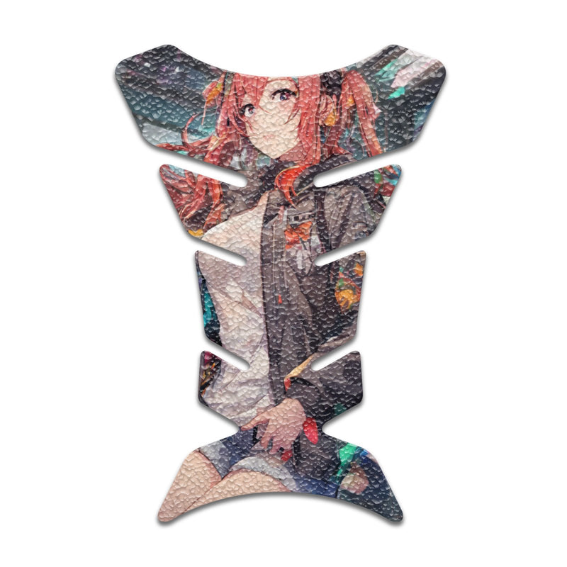 Gas Tank Sticker Motorcycle Tank Pad Protector Anti Slip Fish Bone Abstract Anime - MC Motoparts