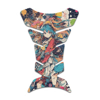 Gas Tank Sticker Motorcycle Tank Pad Protector Anti Slip Fish Bone Abstract Anime - MC Motoparts