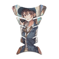 Gas Tank Sticker Motorcycle Tank Pad Protector Anti Slip Fish Bone Anime Artistic - MC Motoparts