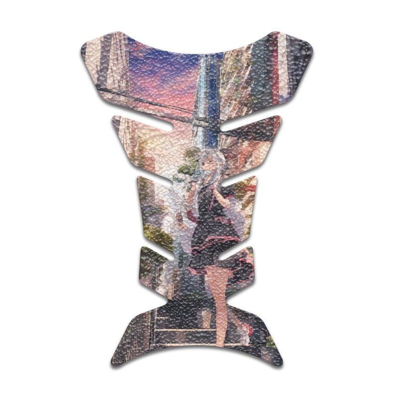 Gas Tank Sticker Motorcycle Tank Pad Protector Anti Slip Fish Bone Abstract Anime - MC Motoparts