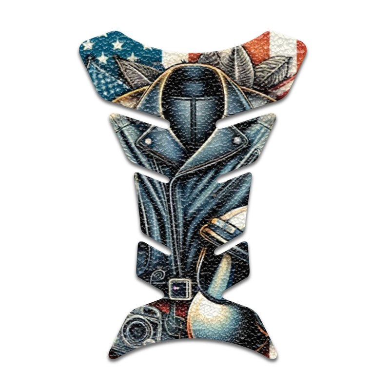 Gas Tank Sticker Motorcycle Tank Pad Protector Anti Slip Fish Bone Abstract Anime - MC Motoparts