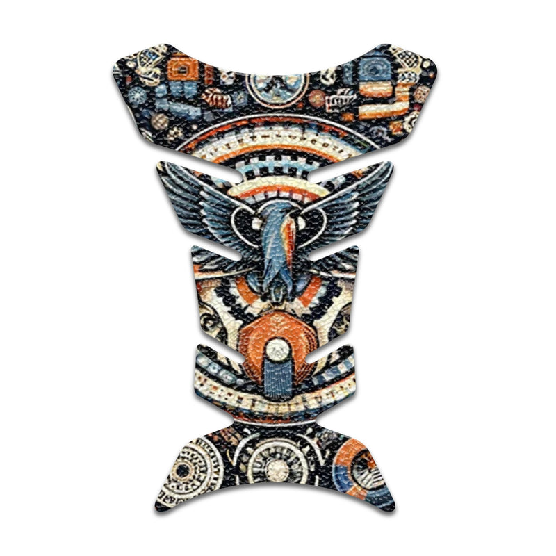 Gas Tank Sticker Motorcycle Tank Pad Protector Anti Slip Fish Bone Vintage Wave - MC Motoparts