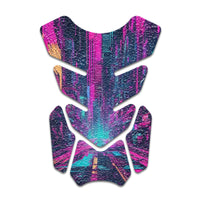 Gas Tank Sticker Motorcycle Tank Pad Protector Anti Slip Shield Neon Fantasy Art - MC Motoparts