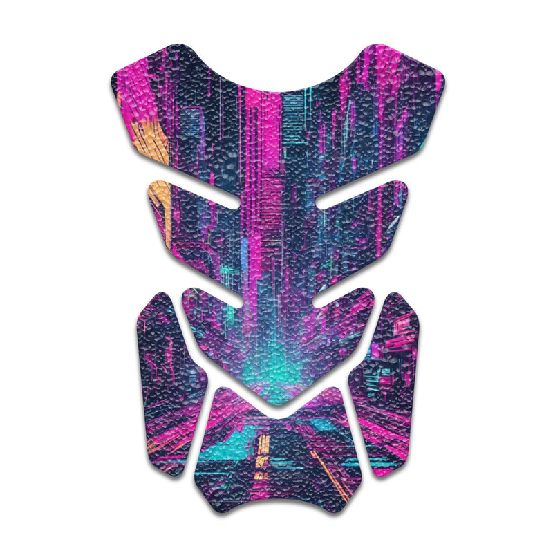 Gas Tank Sticker Motorcycle Tank Pad Protector Anti Slip Shield Neon Fantasy Art - MC Motoparts