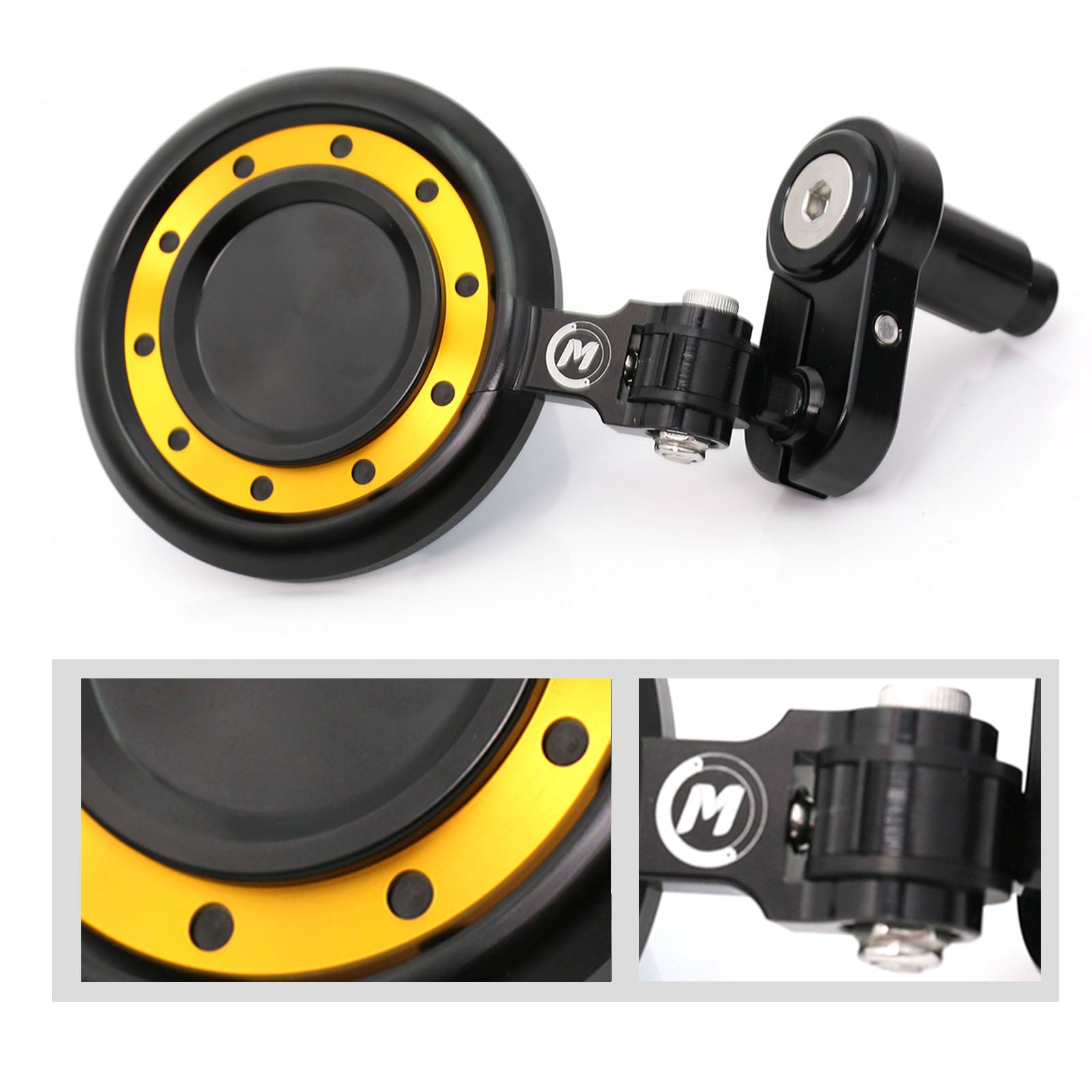 Fit Yamaha YZF R6 YZF R1 REACTOR CNC Bar End Mirrors Folding - MC Motoparts